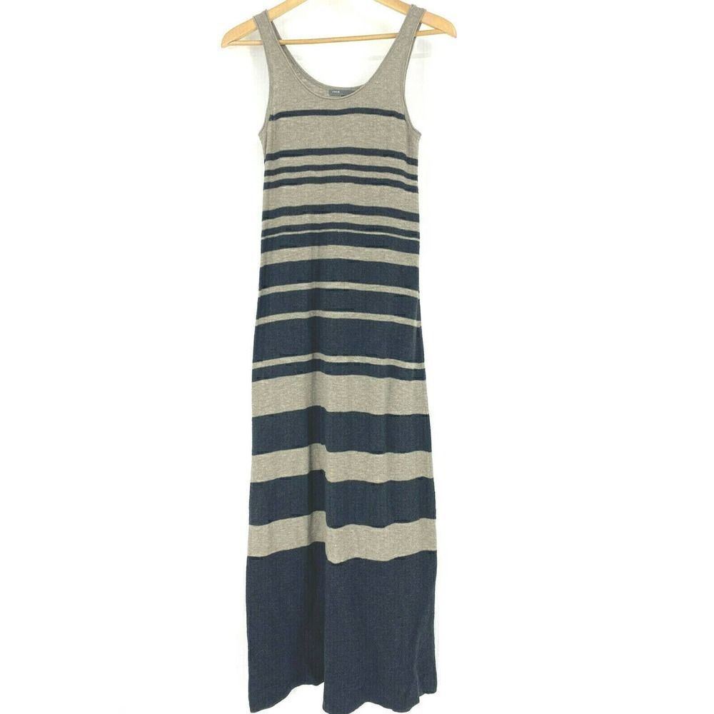 Vince Sweater Dress Striped Long Maxi